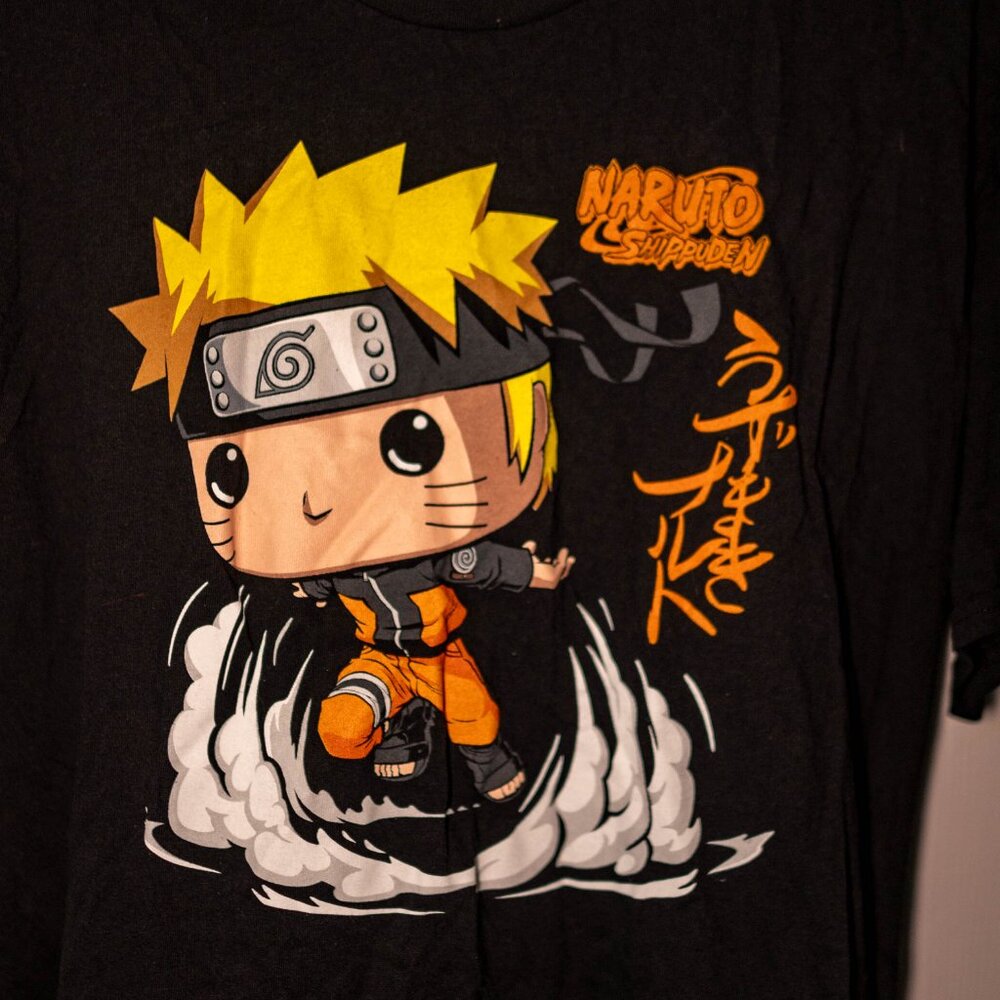 CLEARANCE Funko Pop! Naruto Shippuden Graphic Tee – Black Anime T-Shirt - Large - Picture 2 of 4